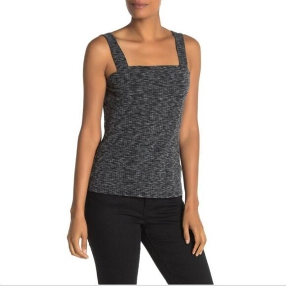 Bobeau Gray Ribbed Marl Tank size S - Picture 1 of 6